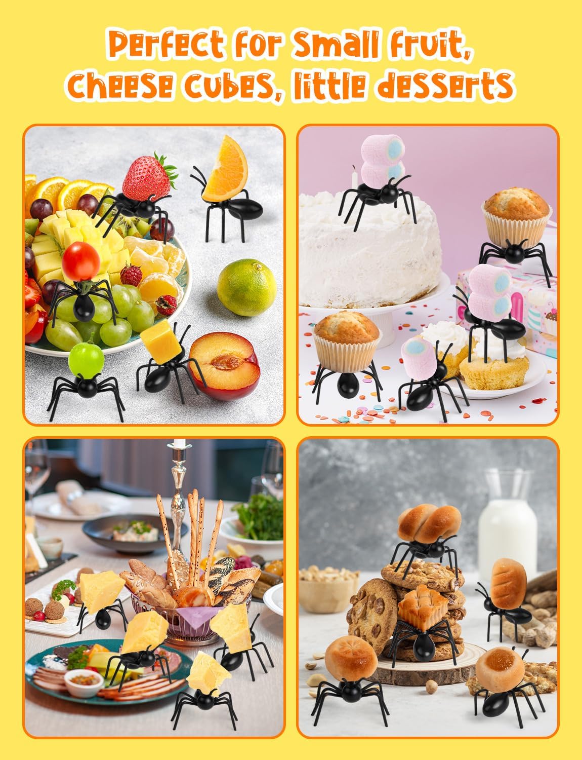 36pcs Mini Dinosaur Food Picks, Cute Cartoon Animal Fruit Toothpicks for Dinosaurs Birthday Party Bento Picks for Sandwiches, Snacks Desserts Accessory