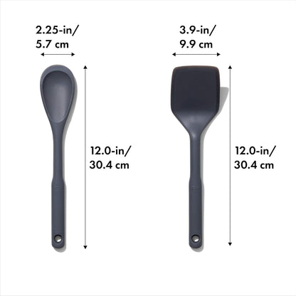 OXO Good Grips 3-Piece Silicone Utensil Set, Gray, One size