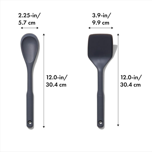 OXO Good Grips 3-Piece Silicone Utensil Set, Gray, One size