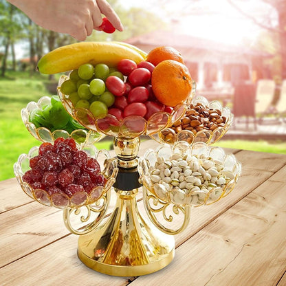 Flower Snack Dessert Plate, Divided Serving Dishes, Snack Serving Tray, Rotating Dried Fruit Plate for Cafe, Restaurant