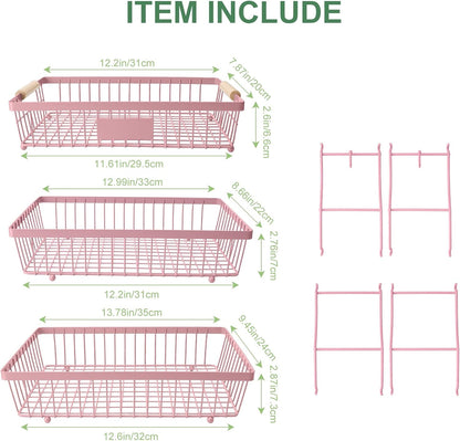 Fruit Basket Bowl 2 Tier Detachable with 2 Banana Hangers, Fruit Stand Holder for Kitchen Countertop, Metal Wire Vegetable Storage Organizer, for Bread Snack Veggies Produce, Black