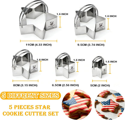 Round Cookie Cutters (2, 3, 3.5, 4, 5, 6 Inch) Biscuit Cutter Set