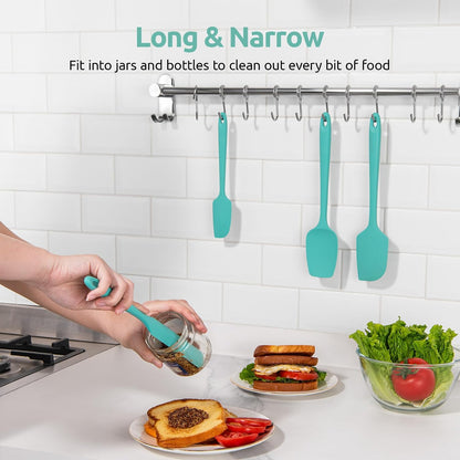 U-Taste Silicone Spatula Set with 600 Degrees Fahrenheit Heat Resistant (Black)