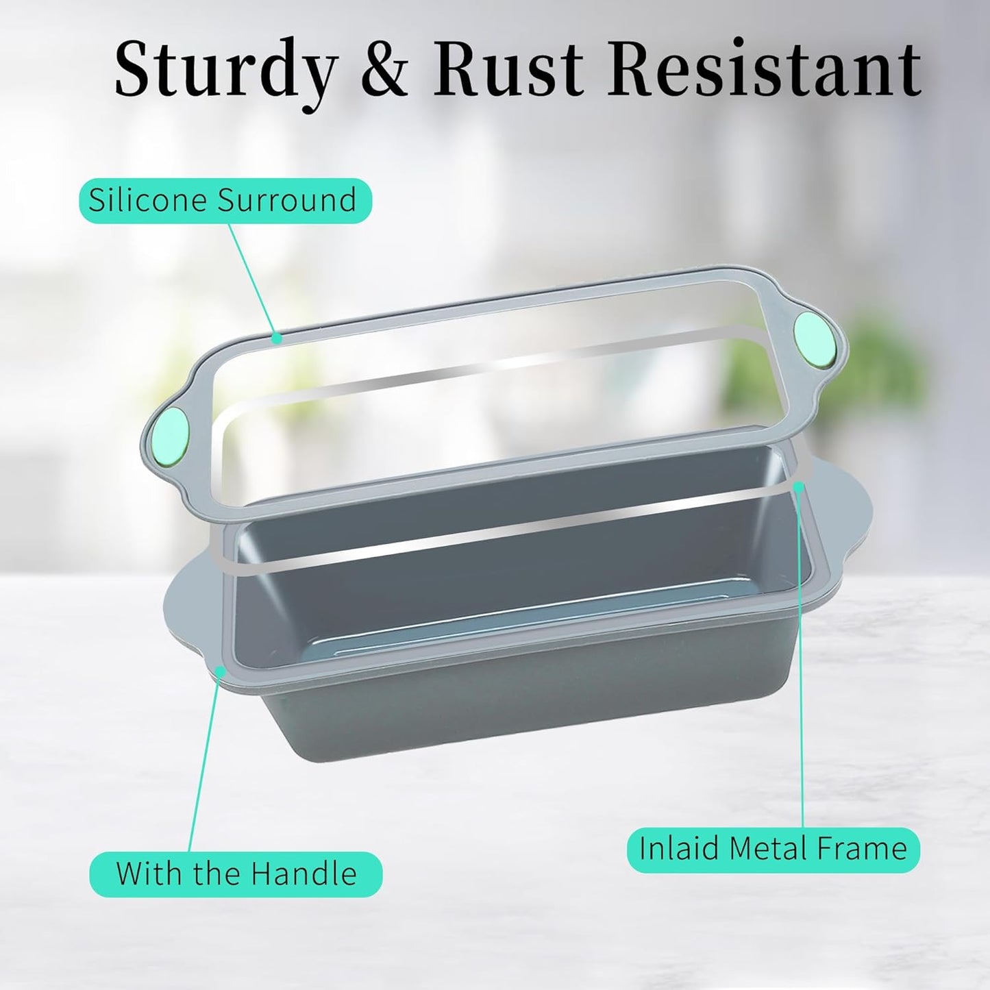 To encounter 2Pack Silicone Muffin Pan with Metal Frame, 12 Cup Regular Size Cupcake Pan, Non-Stick Baking Tray, Food Grade Baking Molds for Oven, Dishwasher Safe
