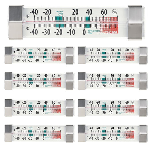 9 Pack Fridge Refrigerator Freezer Thermometer, Waterproof Analog, Large Dial, Accurate, Easy to Read, Wide Range -40°F to 80°F for Kitchen, Restaurant, Cooler, Lab, Industrial Use