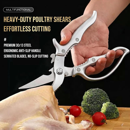 Non-Slip Handle All Purpose Spring Poultry Kitchen Shears,scissors for food