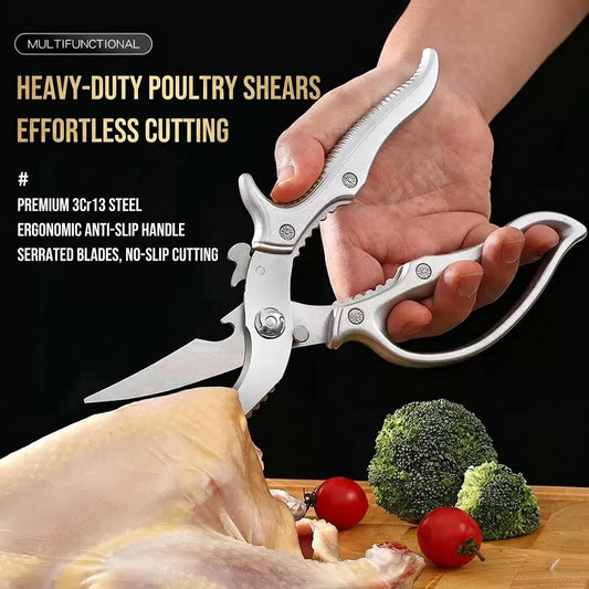 Non-Slip Handle All Purpose Spring Poultry Kitchen Shears,scissors for food