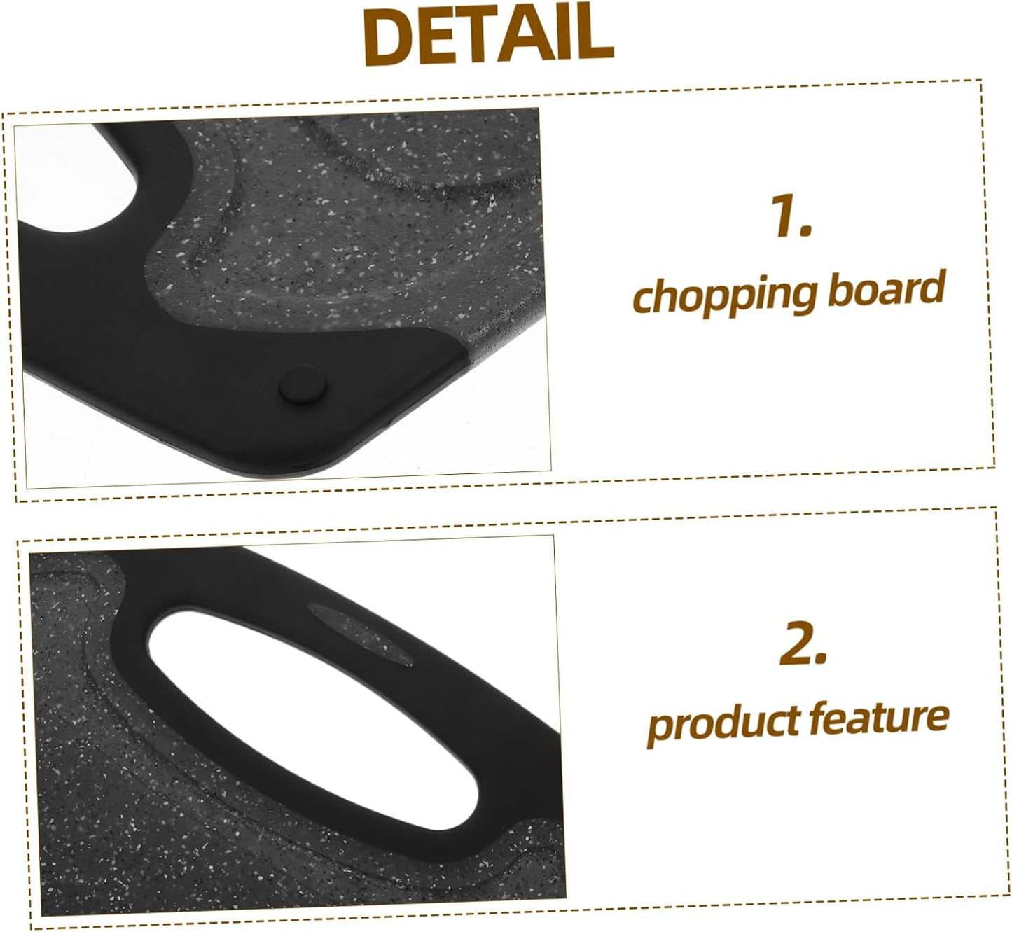SOLUSTRE 3Pcs Hanging PP Cutting Board Set Non Slip Kitchen Chopping Mats for Food Preparation with Built Handle for Fruits Veggies present Occasion