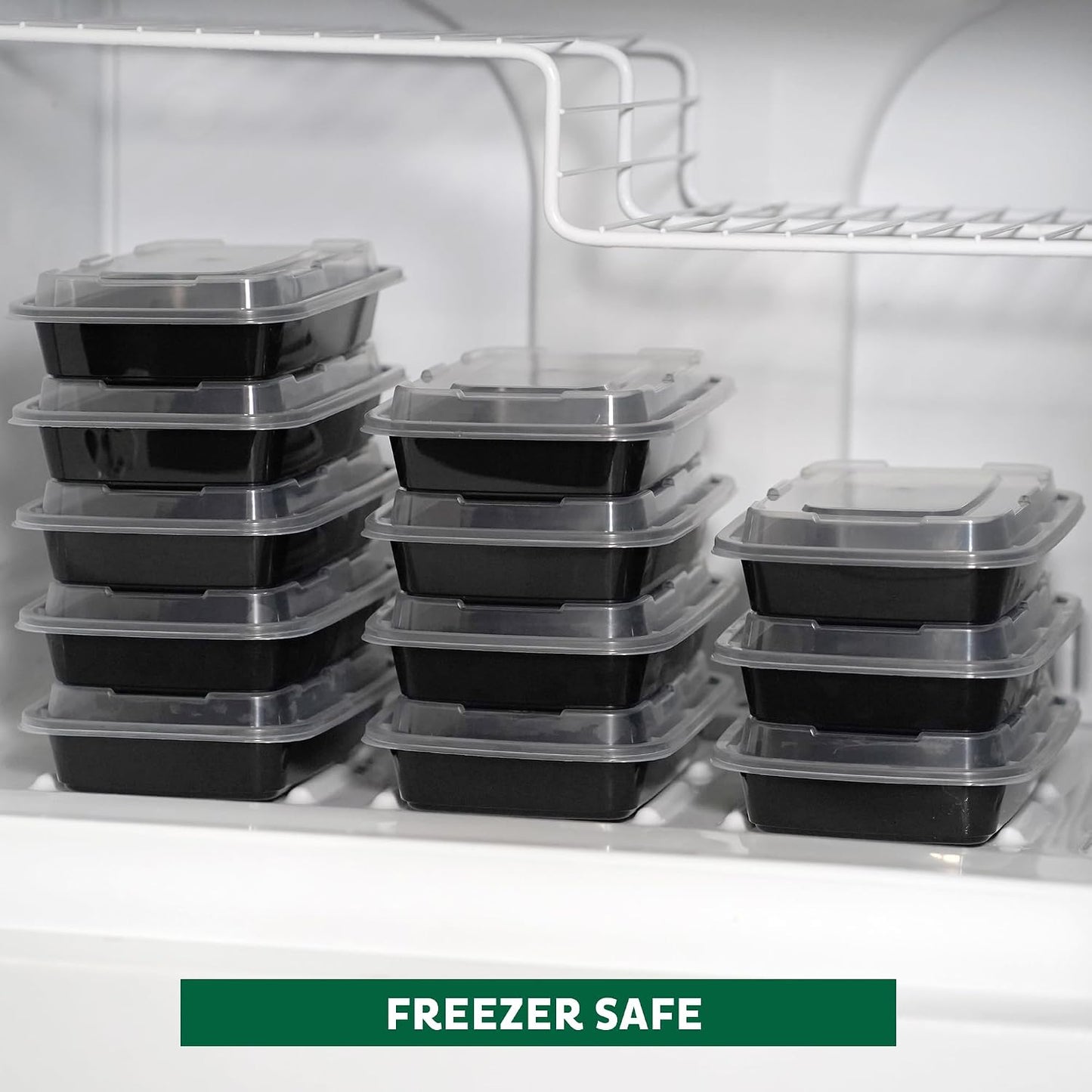 Freshware Meal Prep Containers 1 Compartment Food Storage Containers with Lids, Bento Box, BPA Free, Stackable, Microwave/Dishwasher/Freezer Safe (28 oz), 50 Count (Pack of 1)