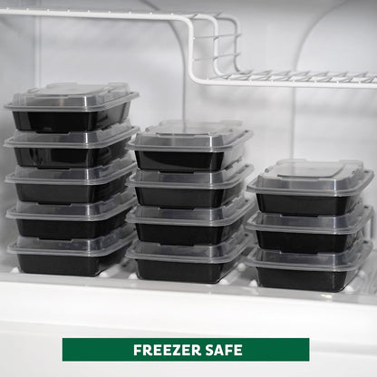 Freshware Meal Prep Containers 1 Compartment Food Storage Containers with Lids, Bento Box, BPA Free, Stackable, Microwave/Dishwasher/Freezer Safe (28 oz), 50 Count (Pack of 1)