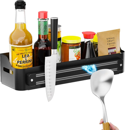 Magnetic Griddle Grill Caddy Organizer,Grill Caddy with Magnetic Tool Holder for Grilling BBQ,Space Saving Magnet Utensils Holder for Outdoor Blackstone Griddle