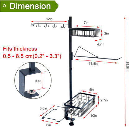 Griddle Caddy for Blackstone, 5-in-1 Outdoor Grill Organizer with Hanging Trash Bag Holder | Grill Tool Holder for Camping BBQ Accessories Storage | Grilling Gifts for Men, Dad, Father's Day