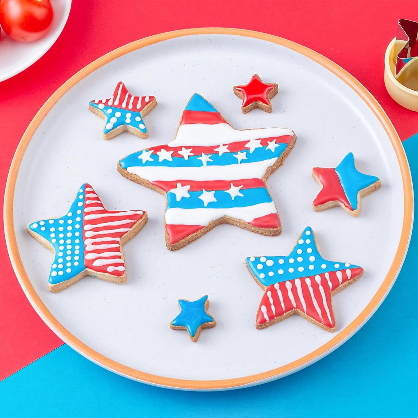 Sandwich Cutter for Kids 48 Pcs, Kimfead Cookie Cutters, Fruit Vegetable Cutter Shapes, Food Picks for Bento Box, Mouse Dinosaur Star Square Heart Shape