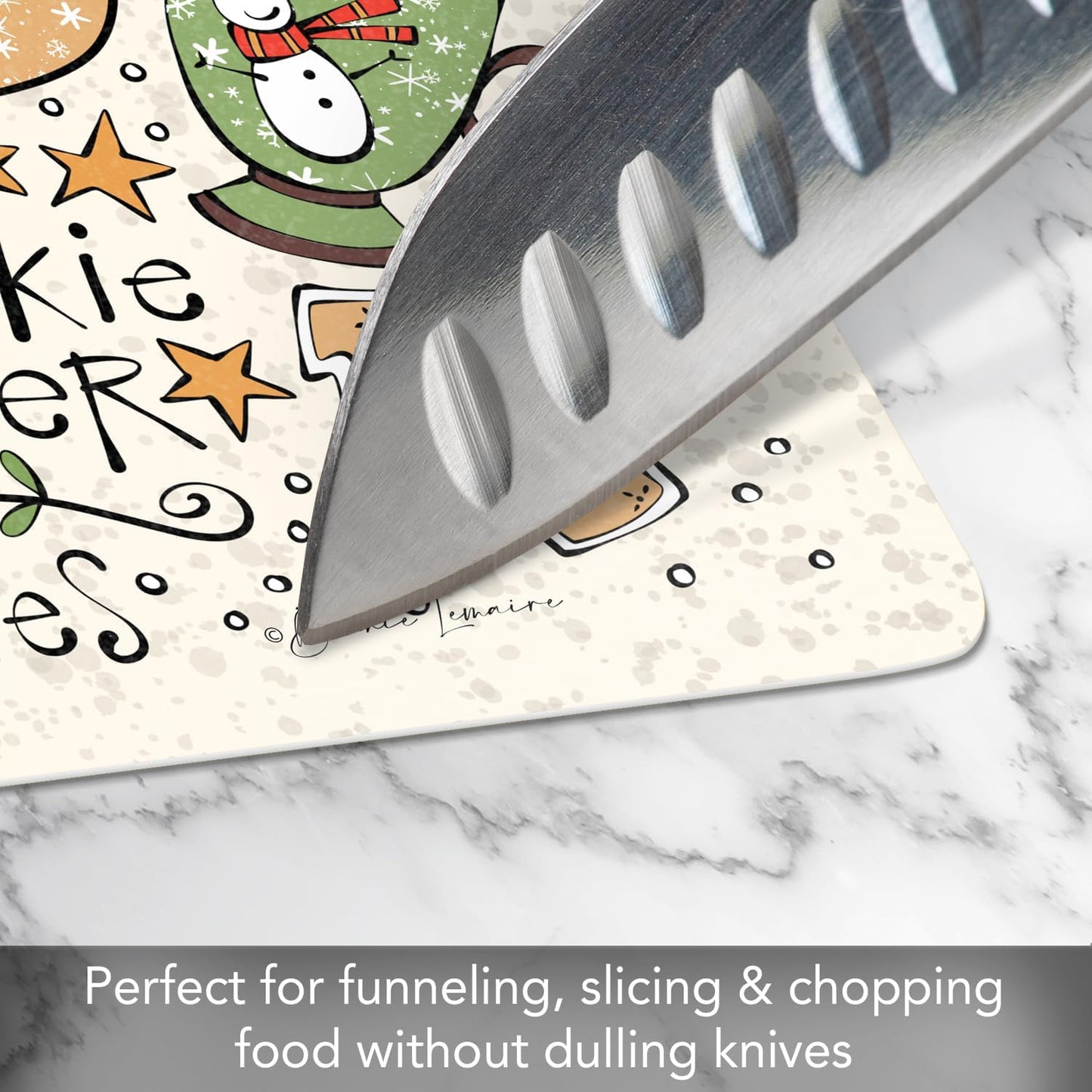 Cut N' Funnel Eat Fresh Designer Flexible Cutting Board Mat 15" x 11.5" Made in the USA Decorative Flexible Easy to Clean