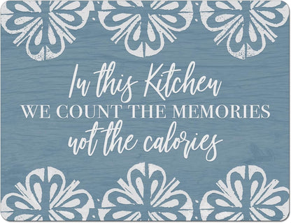 Cut N' Funnel Eat Fresh Designer Flexible Cutting Board Mat 15" x 11.5" Made in the USA Decorative Flexible Easy to Clean