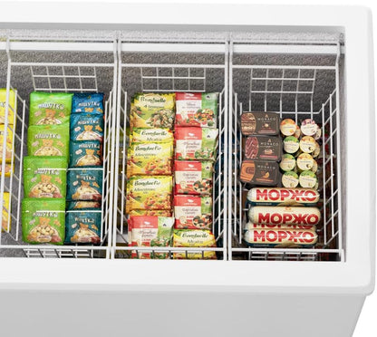 Slideep Wire Storage Baskets, Freezer Baskets Farmhouse Stackable Organizer Storage Bins Large Organizer for Storage, Office, Bathroom, Pantry Organization Storage with Handles 14" Black -Set of 3
