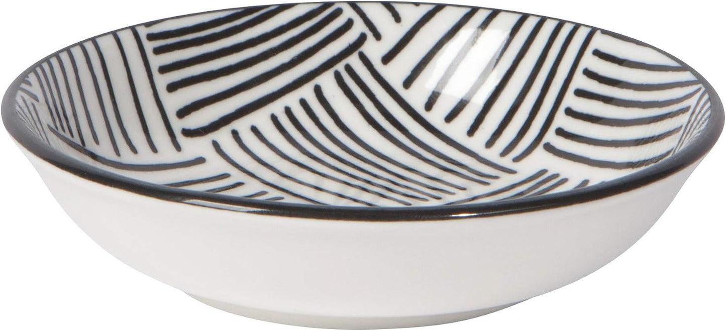 Now Designs Dewdrop Pinch Bowls Set of 6, 100% Stoneware, 2 oz Capacity, Dishwasher & Microwave Safe
