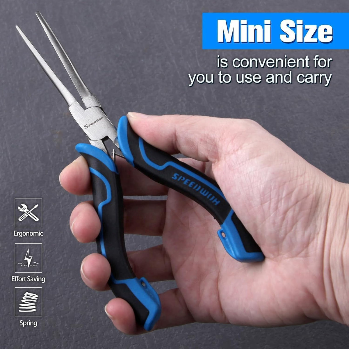 SPEEDWOX Long Reach Bent Needle Nose Pliers With Smooth Jaw Angled Needle Nose Pliers For Jewelry Making Fish Bone Pliers Tweezers Bent Chain Nose Pliers For Wire Bending And Small Object Gripping