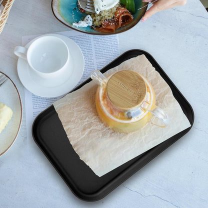 4 Pack Multicolo Plastic Serving Trays for Party Serving Food - Rectangular, 8.66 by 12 in, Heavy Duty Dessert Trays for Food Erving Platters for Party Tray Decor Veggie,Snack