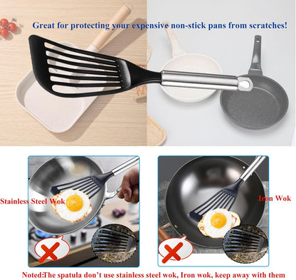 Tenta Kitchen Flexible Fish Turner Spatula, for Fish/Egg/Meat/Dumpling Frying
