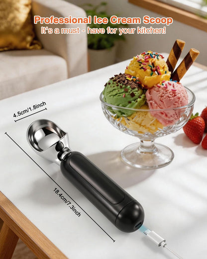 Electric Heated Ice Cream Scoop for Hard Ice Cream with Ergonomic Handle