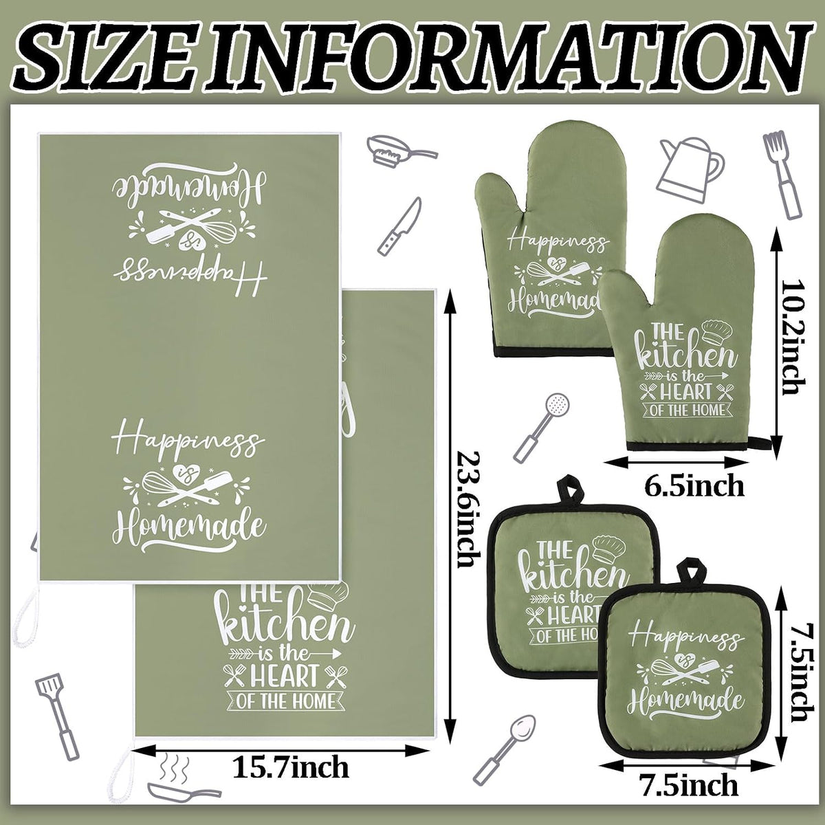 Sratte 6 Pcs Farmhouse Kitchen Decor Accessories Set