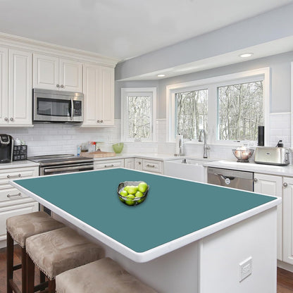 Silicone Mats for Kitchen Counter, 47.3"x23.6"x0.08" Largest Heat Resistant Mat Kitchen Island Waterproof 2MM Thick Countertop Protector Mat Nons-slip Extra Large Counter Mat (Black)