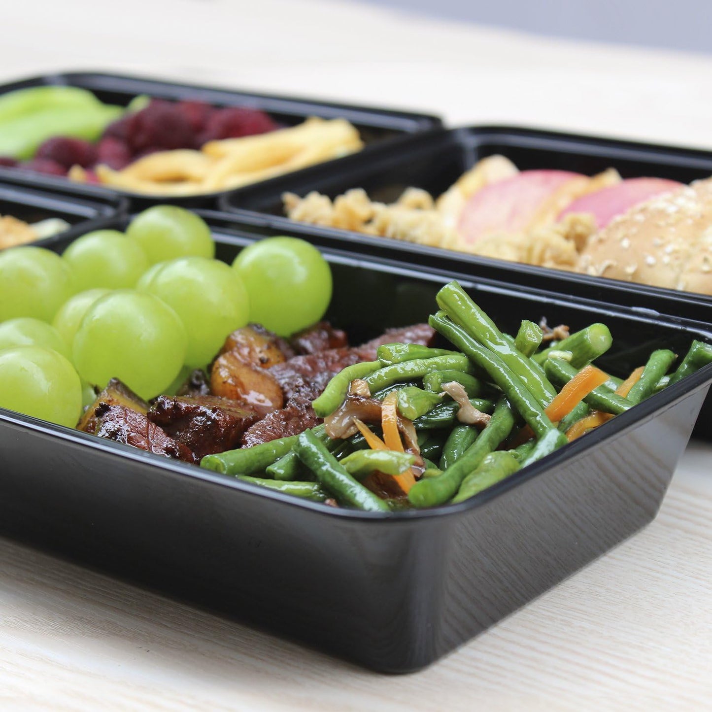 Enther Meal Prep Containers Single Lids Food Storage Bento BPA Free | Stackable | Reusable Lunch Boxes, Microwave/Dishwasher/Freezer Safe Portion Control (28 oz), 12 Pack 1 Compartment