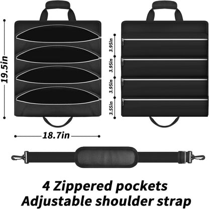 Grill Tool Accessory Storage Bag Roll Up, BBQ Tools Carry Orangizer Case for Grilling Utensil, Large Oxford Cloth Griddle Classifiable Holder for Outdoor Camping Barbecue Hiking Picnic Trip(Box Only)