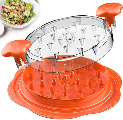 Chicken Shredder Tool Twist Large Meat Shredder with Brush&Fork, Black