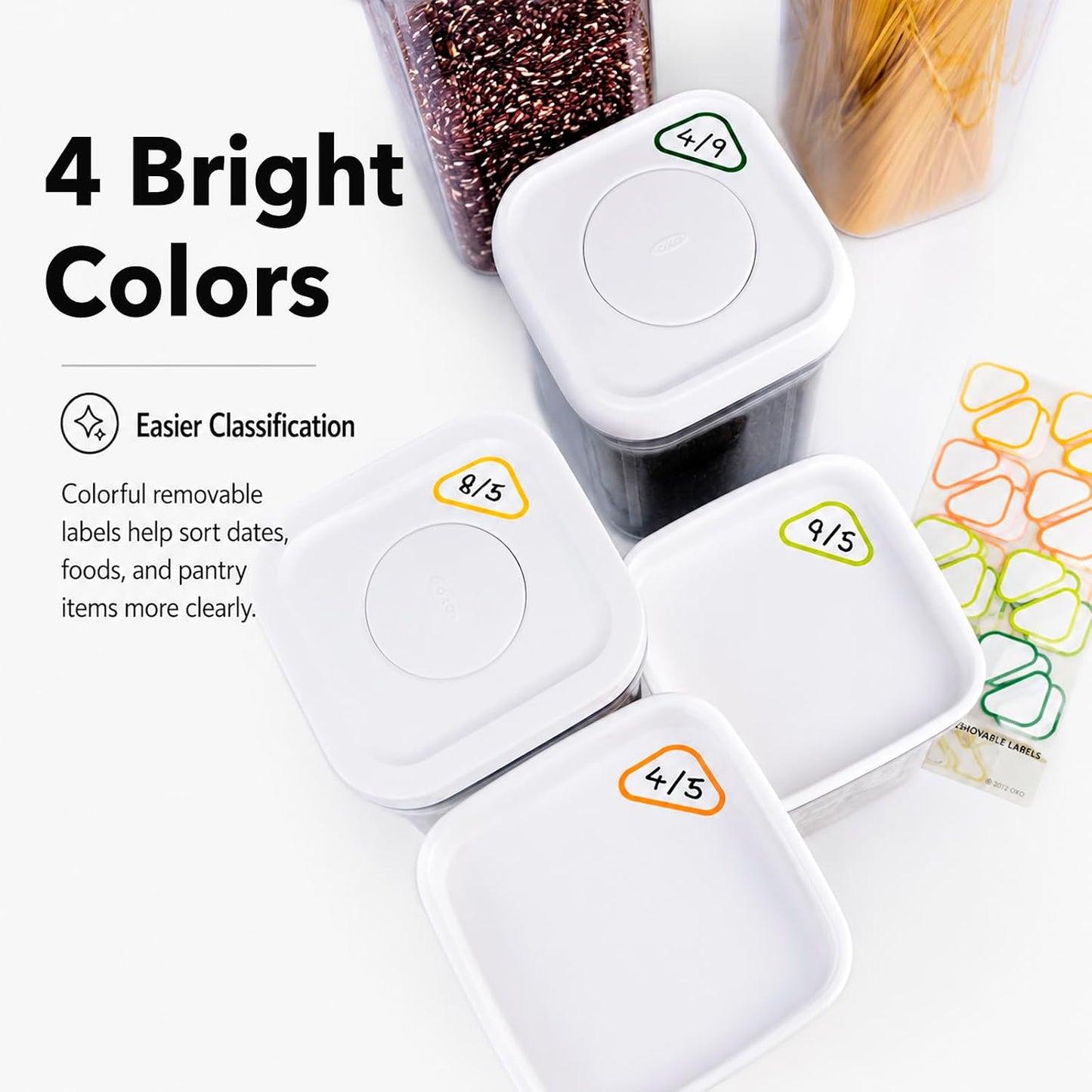 Removable Expiration Date Labels for Food Containers, Waterproof Food Storage Labels for Deli Containers, Best By Pantry Label, Freezer Refrigerator Label, Write On Kitchen Organization Label