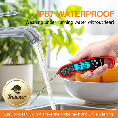 KULUNER Digital Instant Read Meat Thermometer for Cooking, Food,Grill