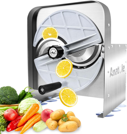 Anatole Commercial Vegetable Slicer Manual Fruit Veggie Cutter 0-0.4''
