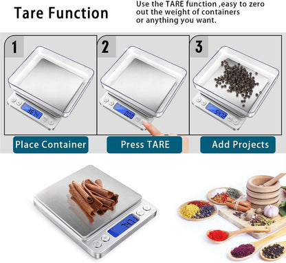 Fuzion Digital Gram Scale .01 Gram Accuracy, 500g Small Jewelry Scale