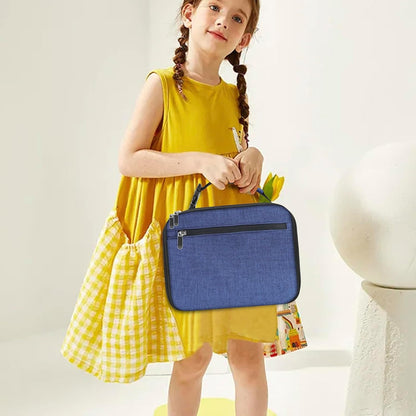 Kids Lunch Box for Boys Girls Lunch Bag Insulated Durable Lunchbox Children Lunch Tote Bag for School Black