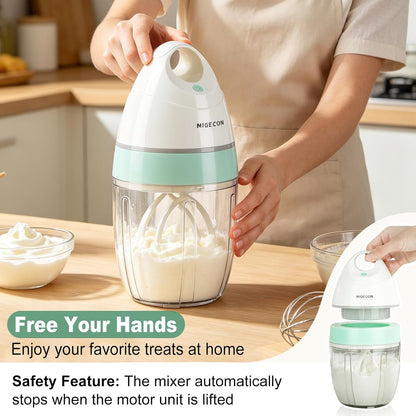 MIGECON Stand Mixer, Small Electric Mixer Kitchen Egg Beater Milk Frother