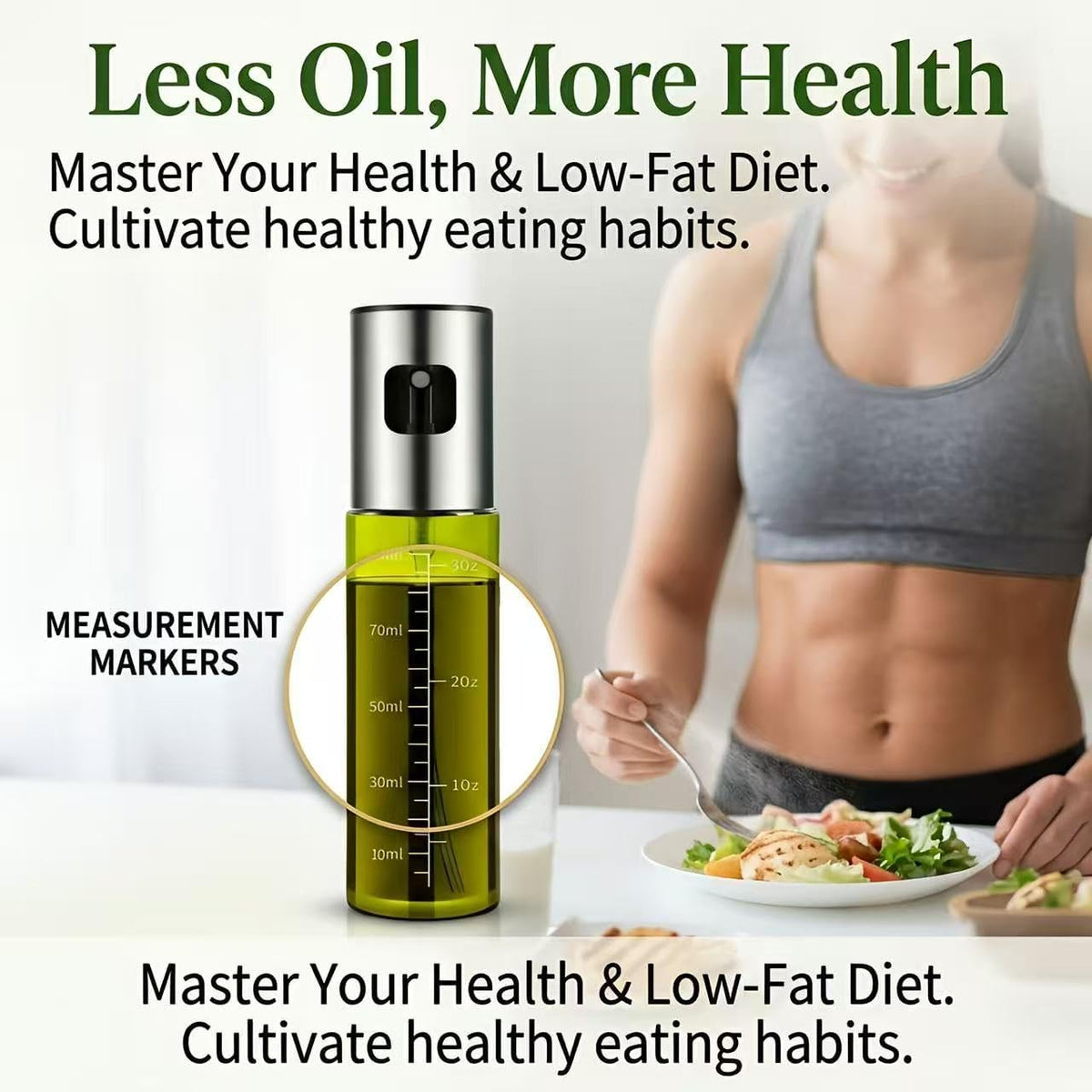 Oil Sprayer for Cooking - Olive & Avocado Oil Spray Bottle