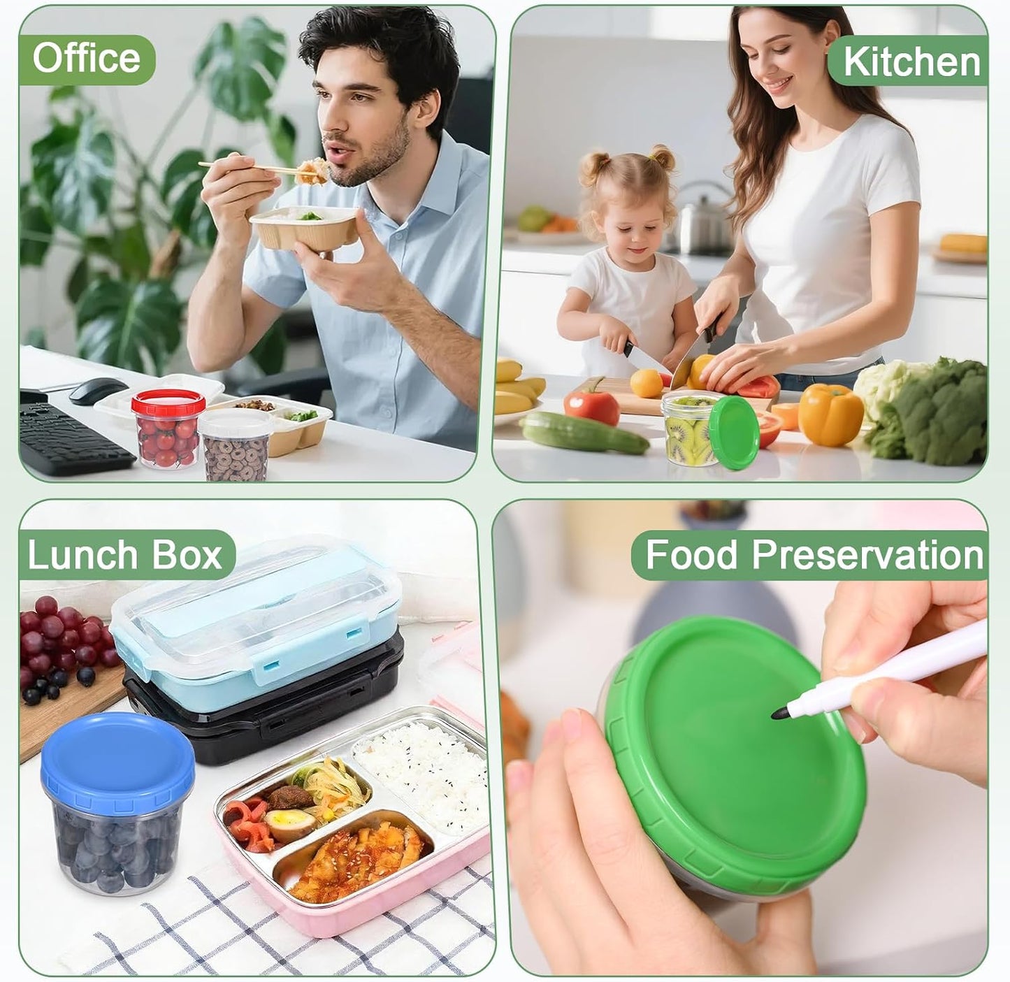 Freezer Storage Containers, 16 Pack 10 oz Plastic Food Storage Containers with Twist Top Lids, Meal Prep Containers for Soup Snack Fruit, BPA Free, Leakproof, Microwave & Dishwasher Safe