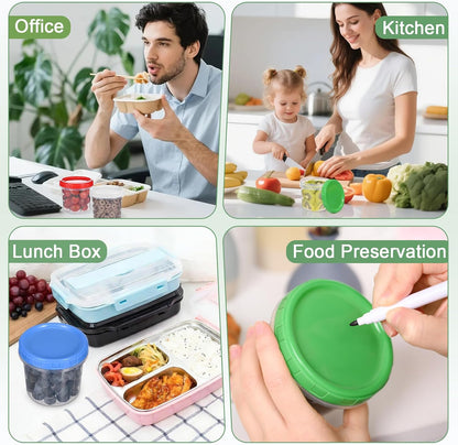 Freezer Storage Containers, 16 Pack 10 oz Plastic Food Storage Containers with Twist Top Lids, Meal Prep Containers for Soup Snack Fruit, BPA Free, Leakproof, Microwave & Dishwasher Safe