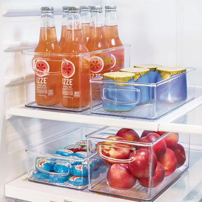 iDesign Stackable Clear Plastic Bin | Kitchen Organizers and Storage, For Fridge and Pantry