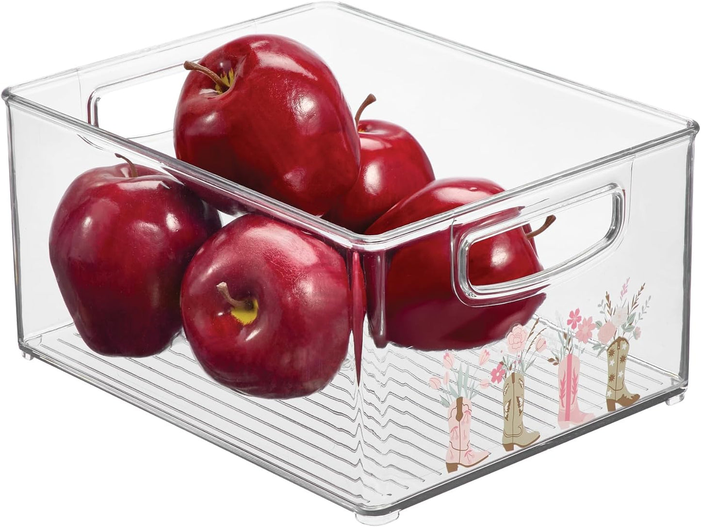iDesign Stackable Clear Plastic Bin - Kitchen Organizers and Storage for Fridge and Pantry, 2-Pack
