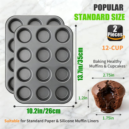 Reusable Non-Stick Silicone Baking Cups, Food Grade BPA Free Cupcake Muffin Liners, Oven & Dishwasher Safe Easy Release, Multicolor Rainbow, 24 Pack, for Muffins Cupcakes