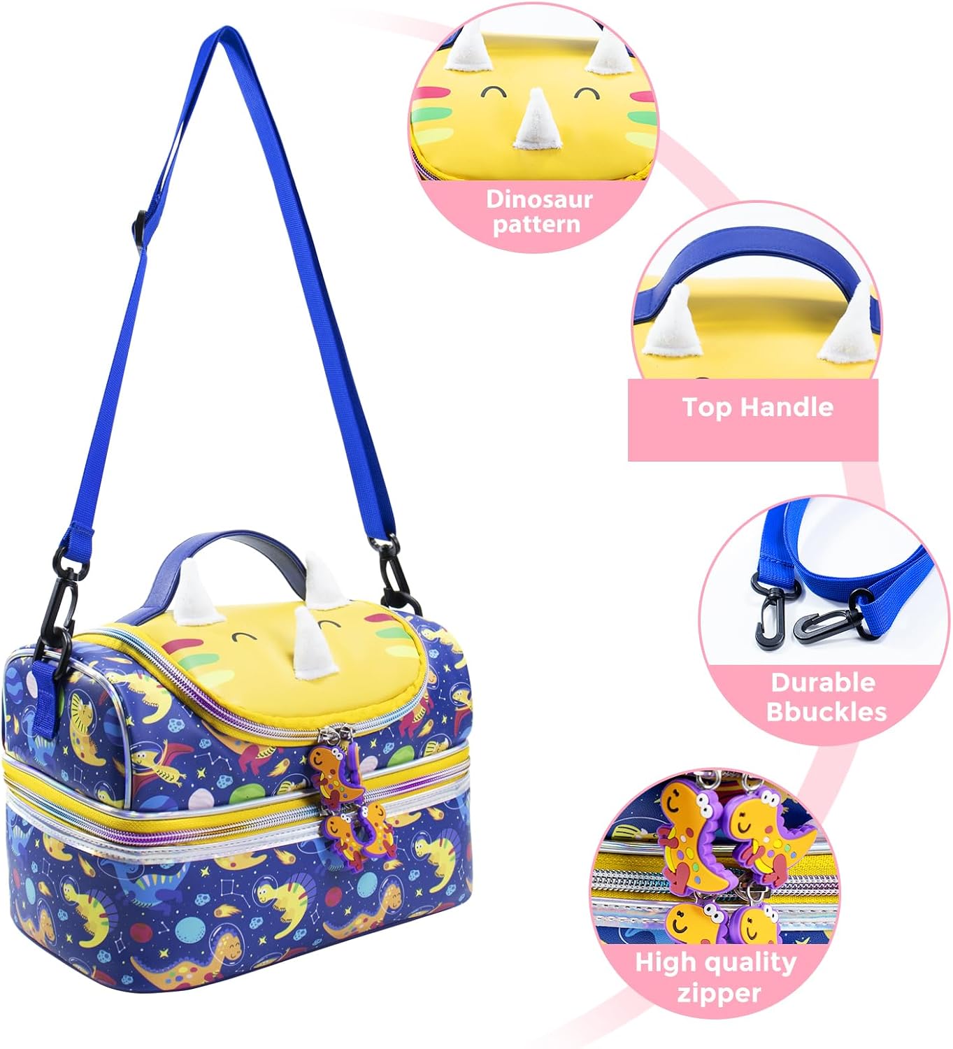 RLGPBON Lunch Bag Kids,Boys Lunch Box,Space Lunch Bag Toddler Teen Boys,School Daycare Cute Travel bags