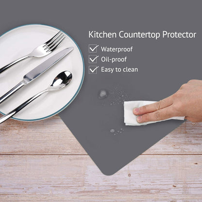 Gartful Extra Large Silicone Mats for Countertop, 28" by 20" Multipurpose Mat, Counter Table Protector, Desk Saver Pad, Placemat Nonstick Nonskid Heat-Resistant Pad, Black