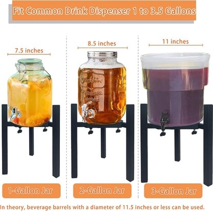 Drink Dispensers Stand For Party. Universal Beverage Dispensers Stand Adjustment Range 7.1 to 11.5 inches Wide, Holder For Most 1 to 3.5 Gallon Beverage Dispensers (stand only)
