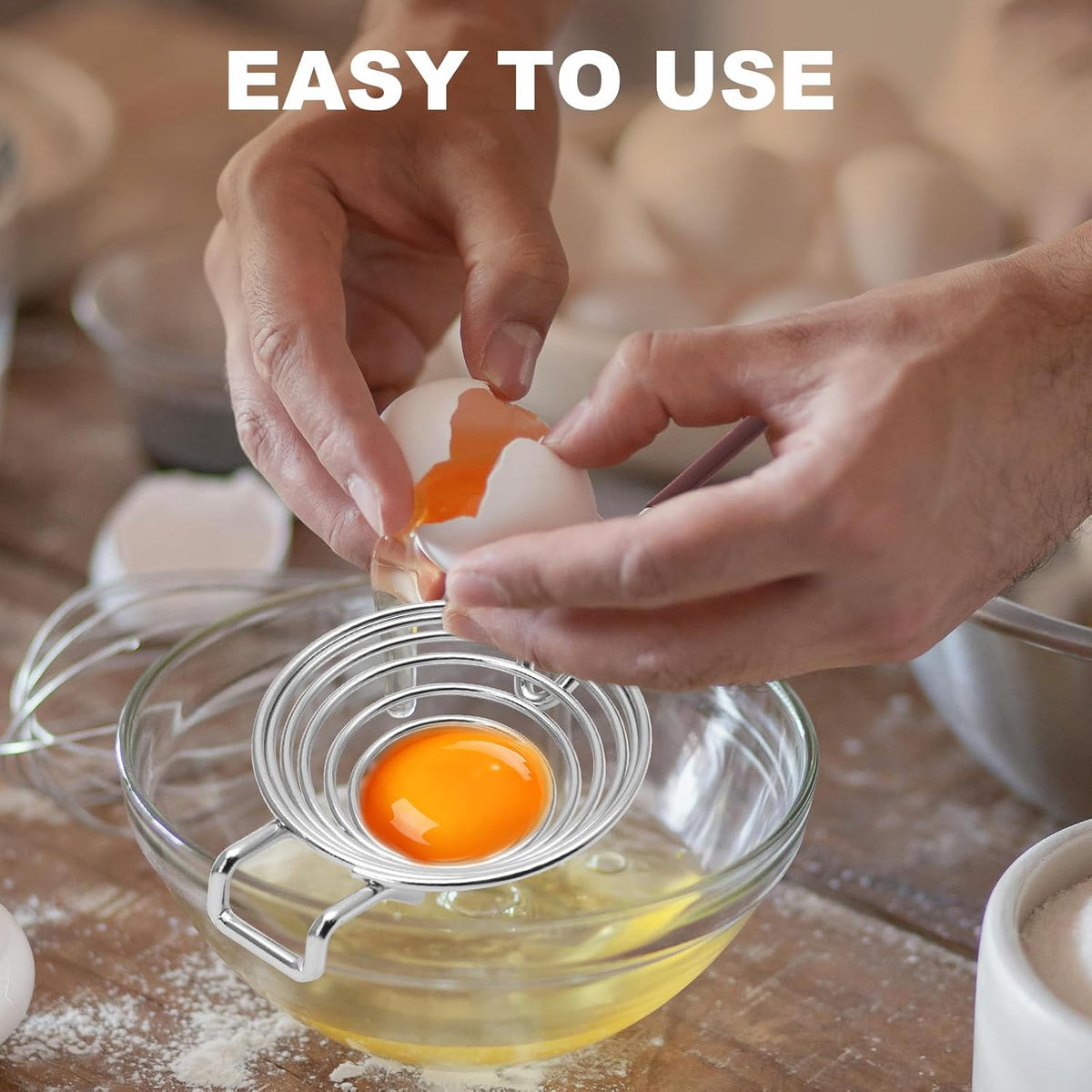Stainless Steel Egg Separator Tool, 1Pcs