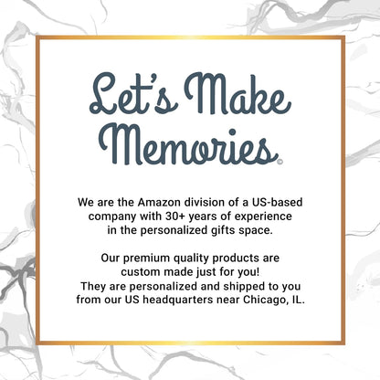 Let's Make Memories Personalized Beverage Tub - Custom Beverage Tub - Customize With Name & initial - Galvanized Drink Tub - 20 ¾"L x 11 ¾"W x 7" H - 5.5 Gallons