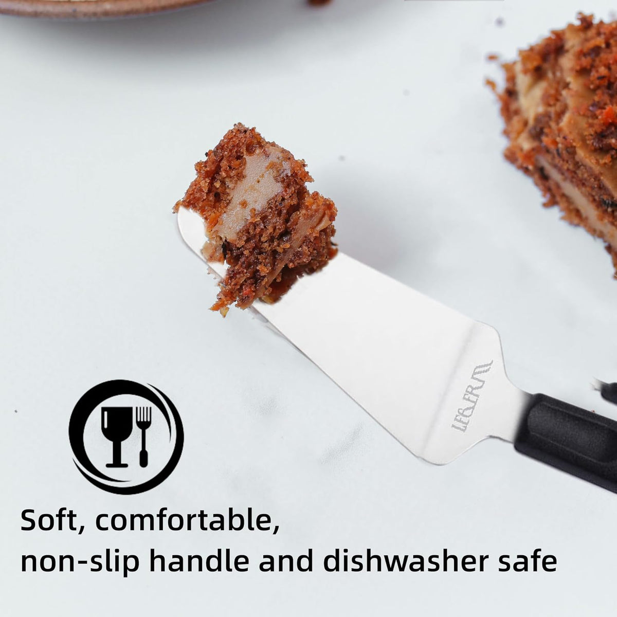 Pizza Server & Pie Spatula Set, 2 Piece Stainless Steel Pie Cutter and Server for Pizza, Cake, Pie, Quiche and Desserts, Red