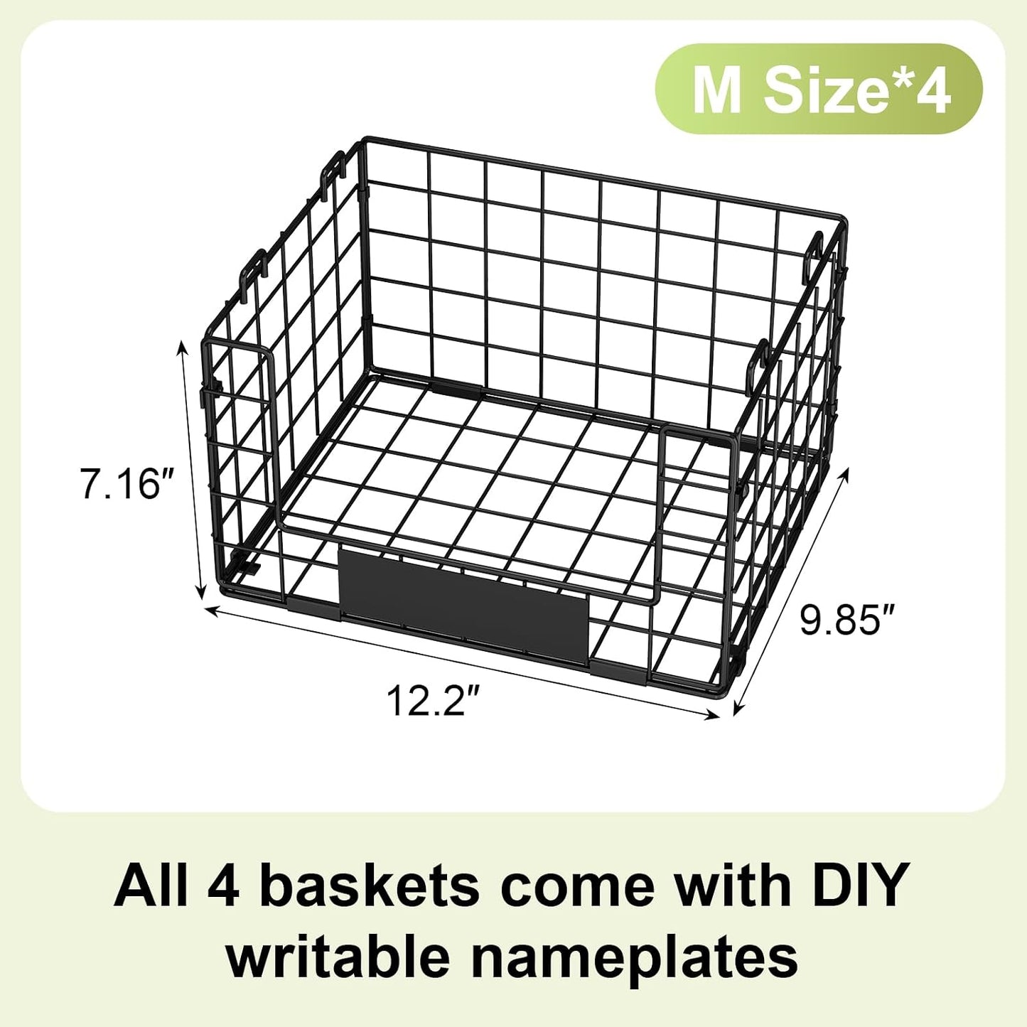 JKsmart 8-Tier Stackable Wire Basket, Can Organizer for Pantry Kitchen, XXL Metal Storage Shelves with Dividers & Handles, Easy Assembly Space Saving Storage Bins for Snacks Fruits Veggies