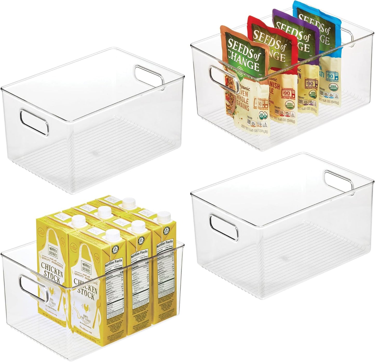 iDesign Recycled Plastic Pantry Storage Bin – Linus Collection - Clear